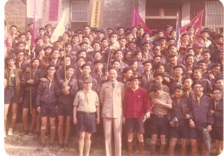 第3次全國行義大會，中崔德禮校長、中右郭兆炫團長(建中童軍團提供)